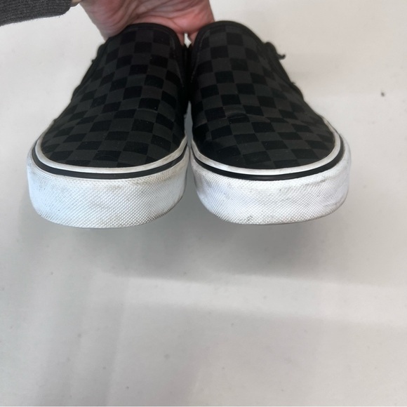 Vans Black Checkerboard Slip On Sneakers Size 7.5 - Picture 3 of 8